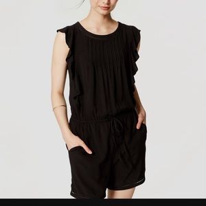 LOFT Black shorts romper